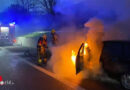 Schweiz: Auto auf der A4 bei Cham in Flammen