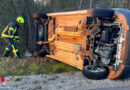 Nö: Pkw-Seitenlage nach Unfall in Oberwaltersdorf