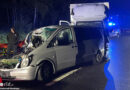 D: Mercedes Vito auf A30 auf davorstehenden Sattelschlepper geschoben