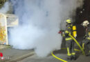 D: Brennender Altkleider-Container in Werne