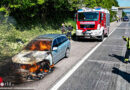 Oö: Pkw brennt auf Pannenstreifen der A 1 bei Enns