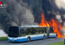 Schweiz: Gelenkbus in Zürich in Vollbrand → aufwändiger Einsatz