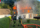 D: Massives Gartenhaus in Bochum in Flammen