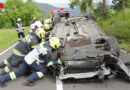 Stmk: Pkw-Mehrfachüberschlag auf B 77 bei Lobmingtal