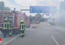 D: Lkw-Brand auf BAB 42 bei Oberhausen auch über Drehleiter bekämpft