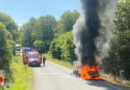 Nö: Fahrzeug-Vollbrand auf der L25 im Glasweiner Wald