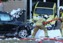 D: Hybrid-Pkw gerät beim Entladen durch Abschlepper in Dresden in Brand