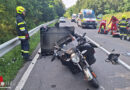 Stmk: Pkw-Motorrad-Kollision auf der Radlpassbundesstraße → zwei Verletzte