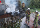 Stmk: Vollbrand eines Wochenendhauses