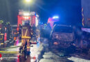 Nö: SUV auf der A1 bei Viehdorf in Vollbrand