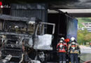 Schweiz: Brennender Lastwagen auf der A 2 bei Sissach
