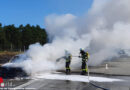 D: Brennender Pkw auf der A1 bei Sittensen