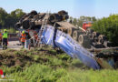 Oö: Sattelschlepper-Überschlag auf der A 8 bei Andrichsfurt