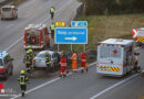 Oö: Auto kracht auf A 8 bei Haag am Hausruck frontal gegen Anpralldämpfer → Beifahrer fliegt durch Windschutzscheibe