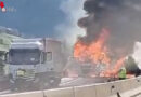 Tirol: Lkw-Vollbrand mit 20.000 Liter Palmöl-Beteiligung auf der A 13 bei Matrei am Brenner