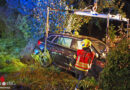 Nö: Pkw landet nach Unfall bei Windigsteig auf Gartenmauer