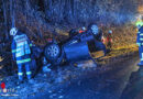 Oö: Überschlag eines Pkw auf der A8 bei Krenglbach