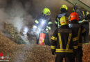 Oö: Drei Feuerwehren bei nächtlichem Brand in Hackschnitzellager in Vorchdorf im Einsatz