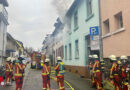 D: Brennender Ölofen in Wohnhaus-Wohnzimmer in Bruchsal