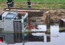 Stmk: Bagger in Rassach (Stainz) in Teich gekippt