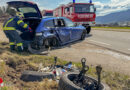 Oö: Mehrfacher Schutzengel bei 2 Pkw-1 Transporter-Verkehrsunfall in Zell am Moos