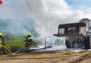 D: Brennender Radlader auf landwirtschaftlichem Anwesen in Bocholt