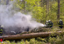 Oö: Brennender Forwarder → Feuerwehren wenden Waldbrand ab → fehlendes Handynetz verhindert Notruf