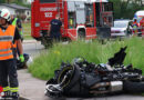 Oö: Motorradfahrer (71) bei Kreuzungsunfall mit Pkw in Buchkirchen schwer verletzt