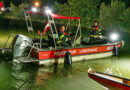 Oö: Nächtliche Vermisstensuche im Hafen von Landshaag in Feldkirchen an der Donau