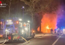 D: Vollbrand eines Lastwagens auf der B 58 bei Schermbeck