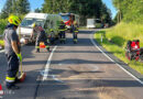 Bgld: Verletzter Biker bei Kollision Motorrad-Kleintransporter in Redlschlag bei Bernstein