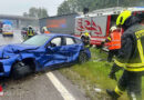 Nö: Pkw prallt auf der Autobahn bei Haag gegen Leitschiene