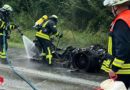 D: Trike auf der A 3 bei Königswinter komplett ausgebrannt