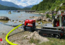 Stmk: Hüttenbrand im Naturschutzgebiet Natura 2000 in Altaussee → Ausrüstungstransport per Boot