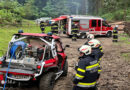 Stmk: Brennendes Holz im Flatschacher Graben in Spielberg