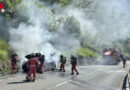 Schweiz: Pkw geht bei Mechaniker-Probefahrt bei Glarus Süd in Flammen auf