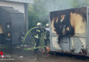 D: Containerbrand führt zu aufwendigem Löscheinsatz in Mülheim an der Ruhr