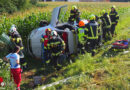 Oö: Personenrettung aus Pkw in Seitenlage in Helpfau-Uttendorf