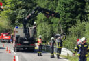 Oö: Motorradfahrer im Weißenbachtal in Bach gestürzt