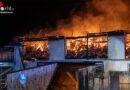 Oö: Großbrand durch Blitzschlag auf Bauernhof in Kefermarkt → 13 Feuerwehren alarmiert