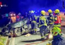 Oö: Auto schleudert am Mondsee gegen Felswand → vier Verletzte (17, 18) an der B 154