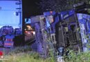 Oö: Abschleppmanöver missglückt → Lkw-Zugmaschine auf Westautobahn in Pucking umgestürzt