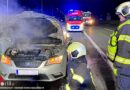 Oö: Feuerwehr kühlt überhitztes Fahrzeug auf der Westautobahn A1 bei Enns