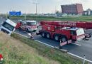 Nö: Auf der S1-Böschung bei Schwechat stehender Sattelschlepper → Kraneinsatz