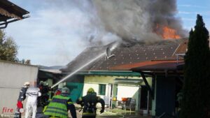 N: Sich ausdehnender Brand in Garage in Perschling