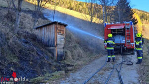 Stmk: Brand in einer Selche in Plstal fhrte zu Bschungsbrand