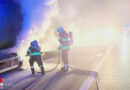 Oö: Reifenbrand an Lastwagen auf der A 1 am Ebelsberger Berg