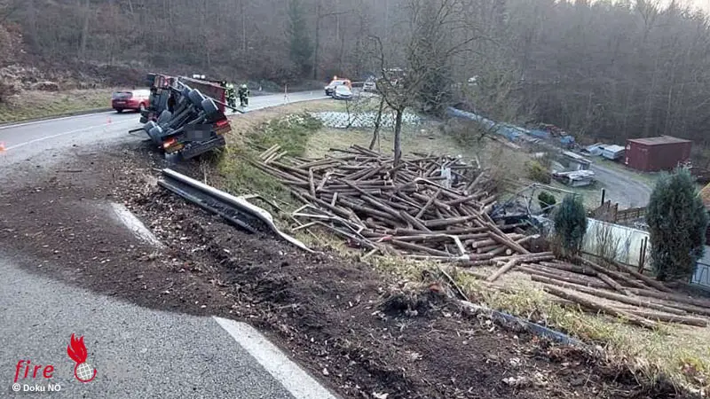 N-Holzladung-bei-Lkw-Unfall-bei-Hofamt-Priel-in-Garten-gekippt