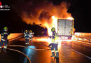 Stmk: Käse-Sattelschlepper brennt auf der A 9 bei Trieben